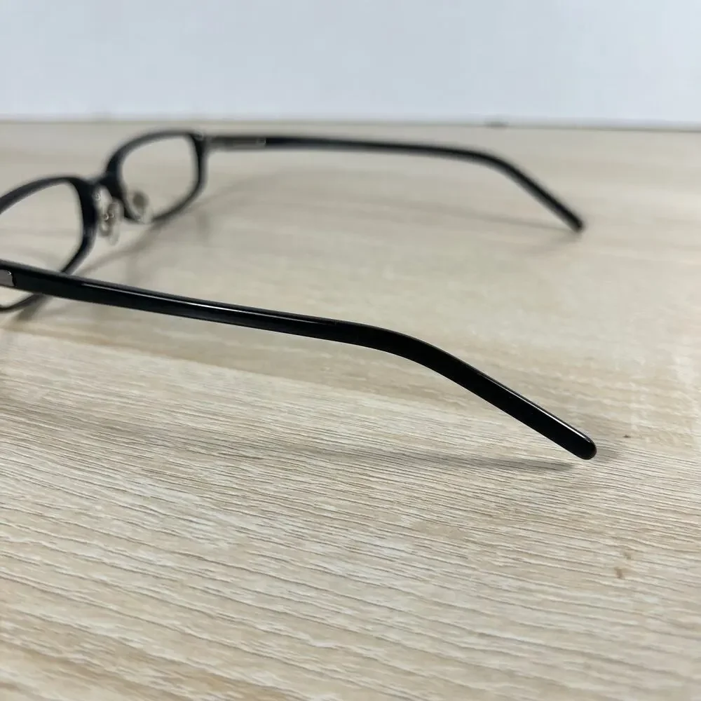 Gucci GG1504 807 Eyeglasses Black Slim Rectangular Frames Only 52-18-140 Italy